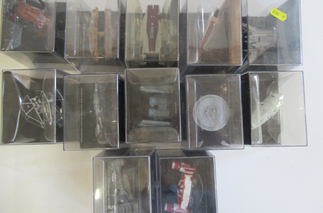 Twelve De-Agostini Star Wars vehicles comprising Geonosian Fighter Image