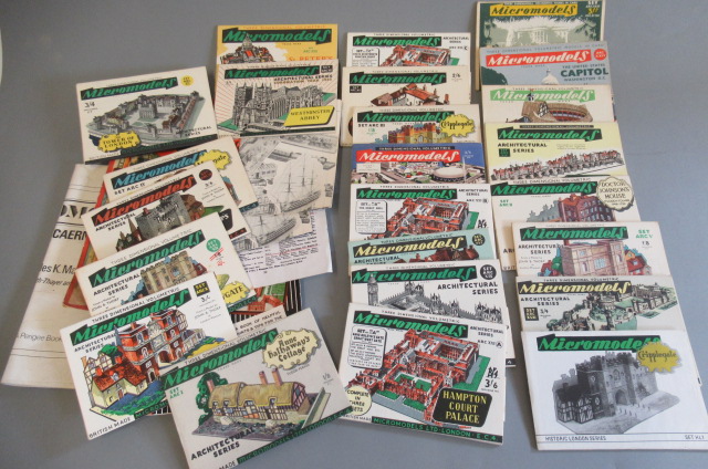 Micro Models cut-out card kits of architectural subject and Micro Model instruction book (24) Image