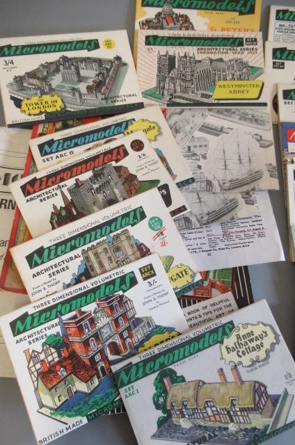 Micro Models cut-out card kits of architectural subject and Micro Model instruction book (24) Image