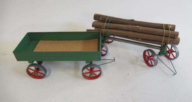 Mamod trailers comprising wooden wagon and open cart Image