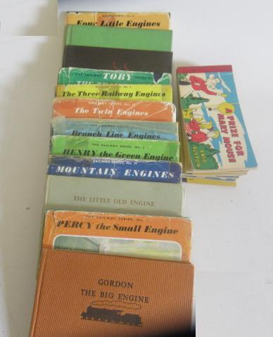 Twelve early editions of Thomas the Tank engine books by W. Awdry and nine editions of Mary Mouse by Image