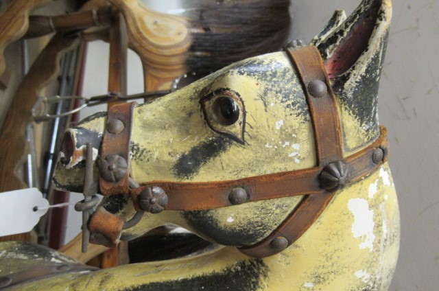 An antique rocking horse Image