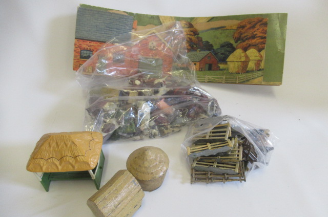 A large quantity of mostly Britains lead farm animals and four figures Image