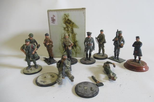 Ten 85mm military figures Image
