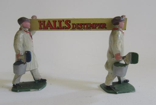Dinky Hall's Distemper advertising figures with original board Image