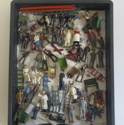 Civilian workers and tradesmen by various manufacturers including road workers Image