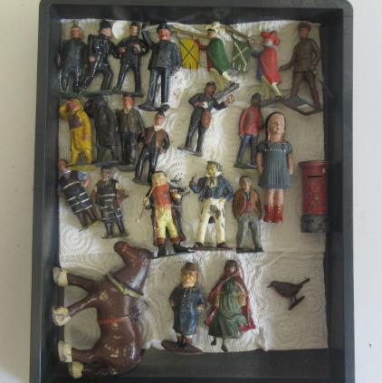 Large scale lead figures from various makers including Lifeboat men Image
