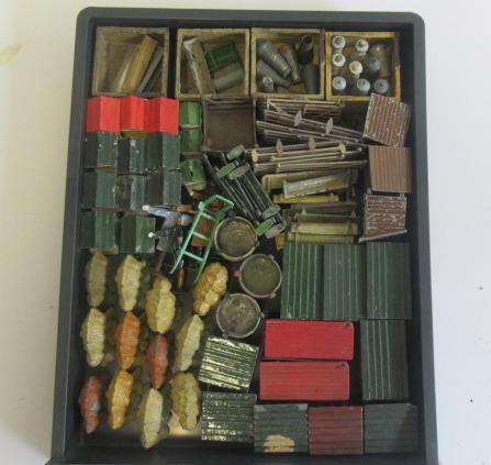 Farmyard equipment and huts by Britains and others including dog kennels Image