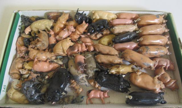 Farmyard pigs by Britains and other makers Image