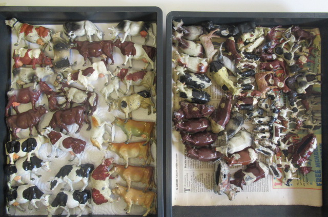 Farm cattle by Britains and other makers including standing Image