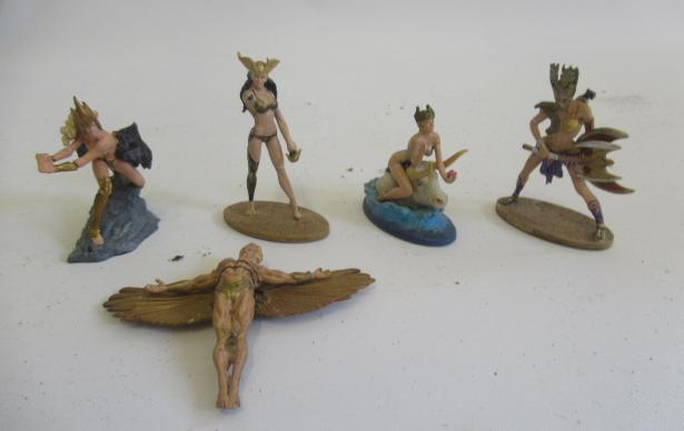 Five solid cast 65mm fantasy figures Image