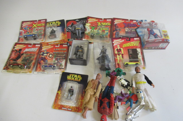 Super Hero figures by Marvel and others including Superman Image