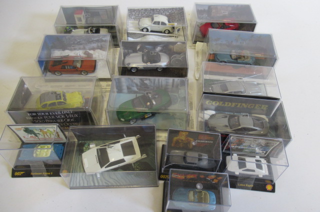Modern issue diecast cars from the James Bond films including D.B.5 Ferrari Image