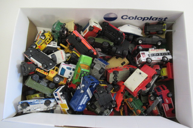 Unboxed late issue diecast vehicles from Matchbox and others including fire engines Image