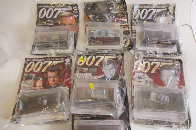 Seven Fabbri James Bond vehicles in packets with posters Image