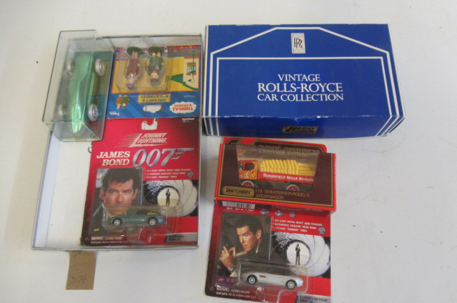 Lledo Rolls Royce Collection 3x cars Atkinson Steam wagon and two James Bond cars Image