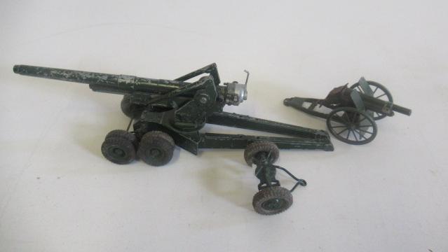 Large Crescent field gun and a small Britains cap firing field gun Image