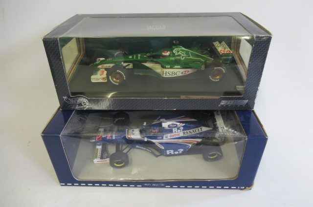 Pauls Model Art Jacques Villeneuve's Williams Renault and Hot Wheels Johnny Herbert's Jaguar Image
