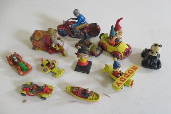 Mixed die cast character models including Noddy Image