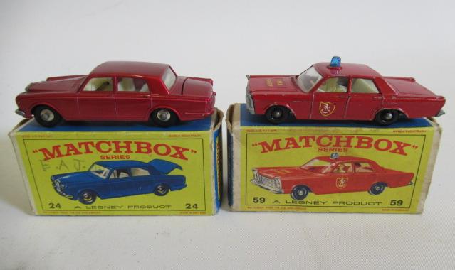 Matchbox N24 Rolls Royce Silver Shadow and 59 Fire Chiefs Car Image