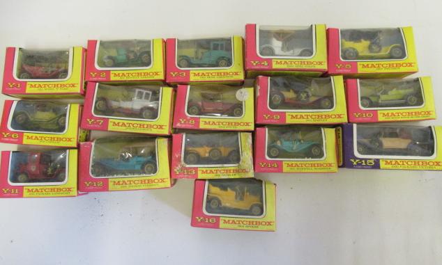 Matchbox Models of Yesteryear 1968-69 issue comprising Y1 to Y16 Image