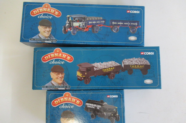 Three Corgi Fred Dibnah's Choice models comprising Foden oil tanker Image