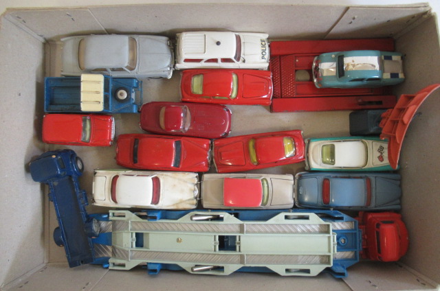 Unboxed Corgi vehicles including car transporter Image