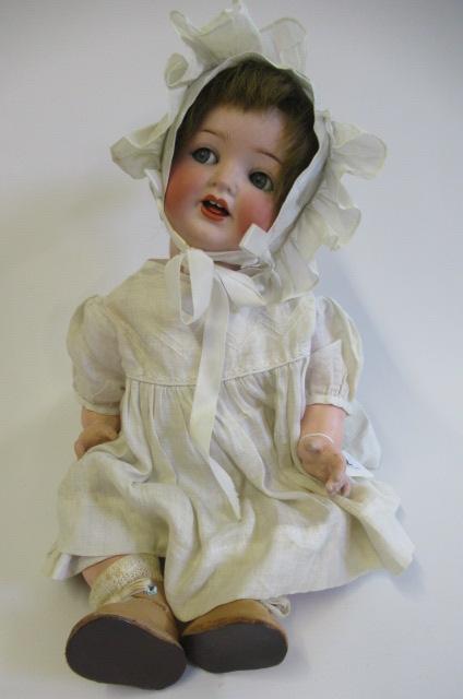 A Heubach Koppelsdorf bisque socket head character doll Image