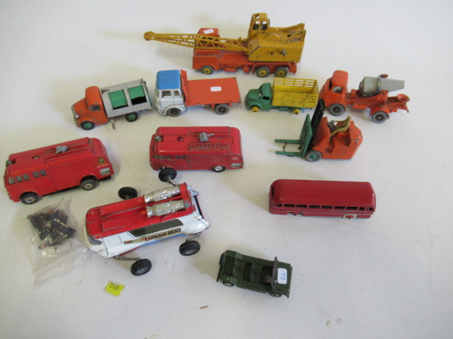Unboxed Dinky commercial vehicles including Coles crane truck Image