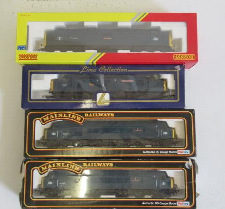 Four B.R. Diesel locomotives comprising Hornby Class 55-001 Image