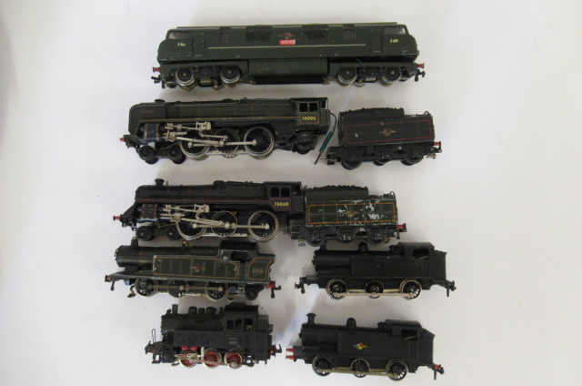 Playworn Trix locomotives including B.R. Black 5 Image