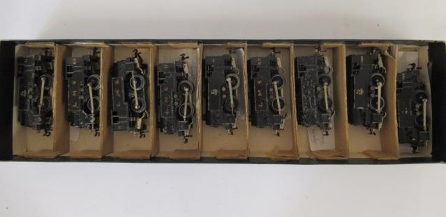 Nine Trix Twin playworn 0-4-0 tank locomotives Image