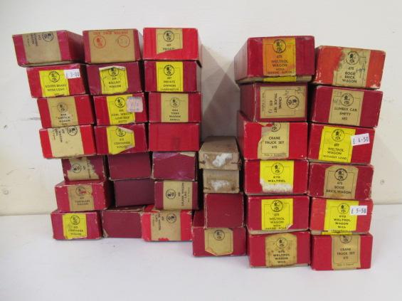 Thirty six Trix Twin goods wagons including crane truck set Image