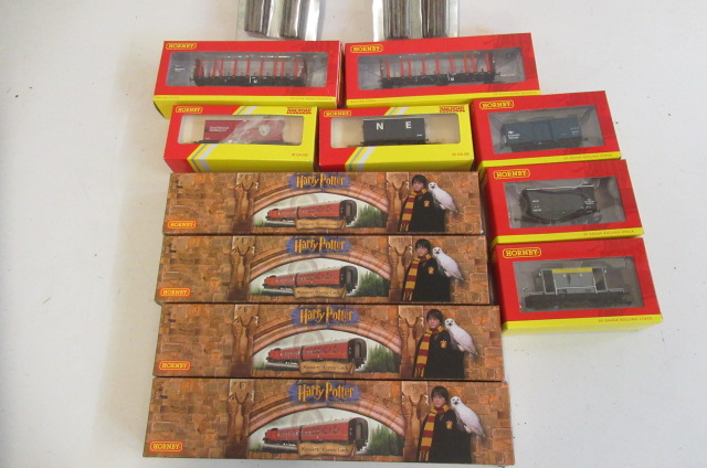 Hornby goods and passenger rolling stock including brake vans Image