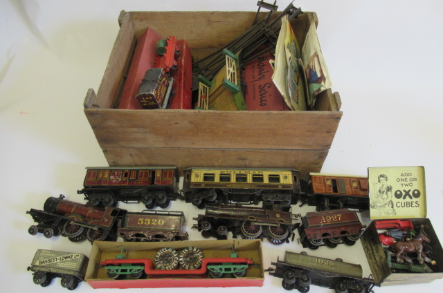 Playworn clockwork trains by Hornby Image