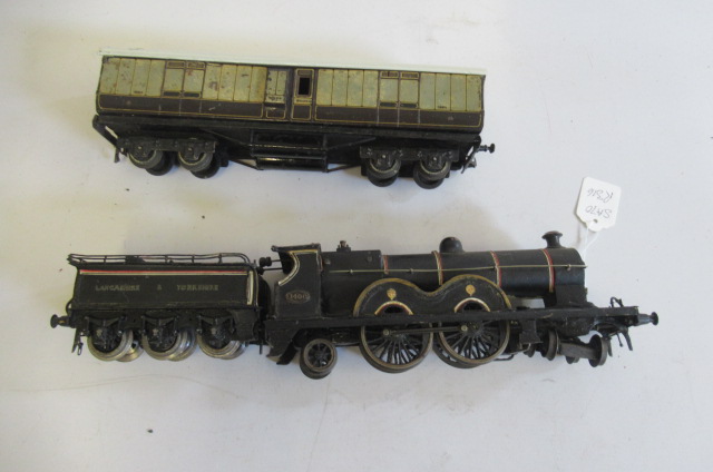Scratch built clockwork Lancashire and Yorkshire type locomotive Image