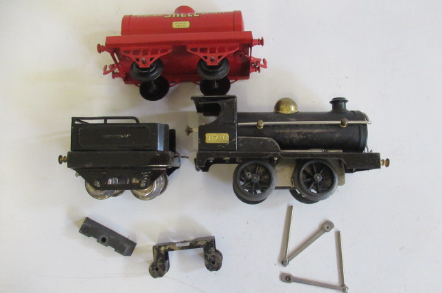 Hornby No 1 clockwork locomotive finished in black Image