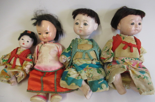 Four composition Japanese dolls Image