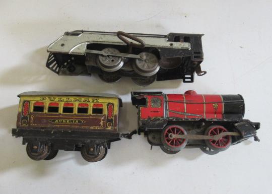 Three playworn trains by Hornby and Hafner Image