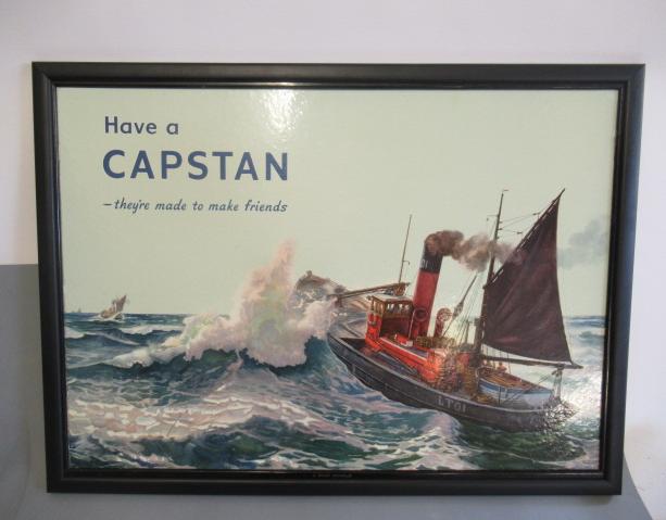 "Have a Capstan" advertising sign, with "a Wills product" incised into frame Image