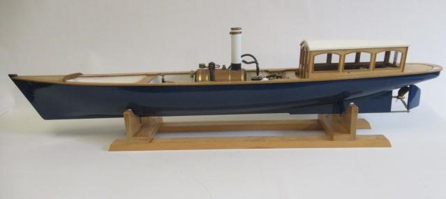 A radio controlled steam launch fitted with non-reversing twin cylinder steam engine and gas boiler Image