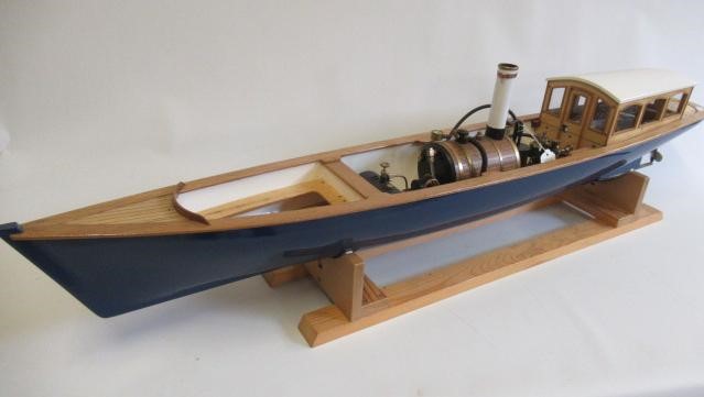 A radio controlled steam launch fitted with non-reversing twin cylinder steam engine and gas boiler Image
