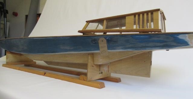 A part built steam launch with wooden hull and super structure Image