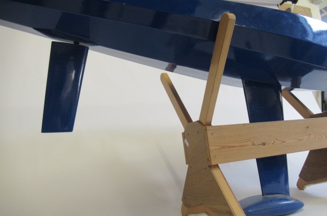 A large radio controlled pond yacht fitted with R.C. equipment and sails Image