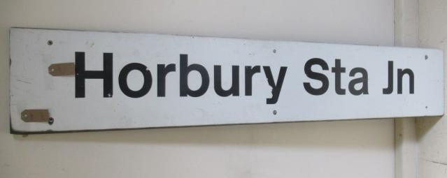 A 1970's B.R. station name board "Horbury Sta Jn." Image