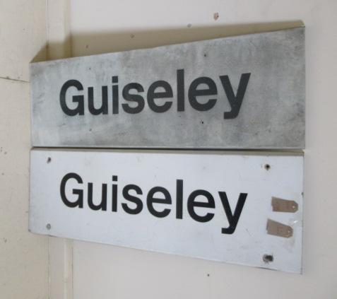 A 1970's B.R. station name board "Guiseley" 28 boards Image