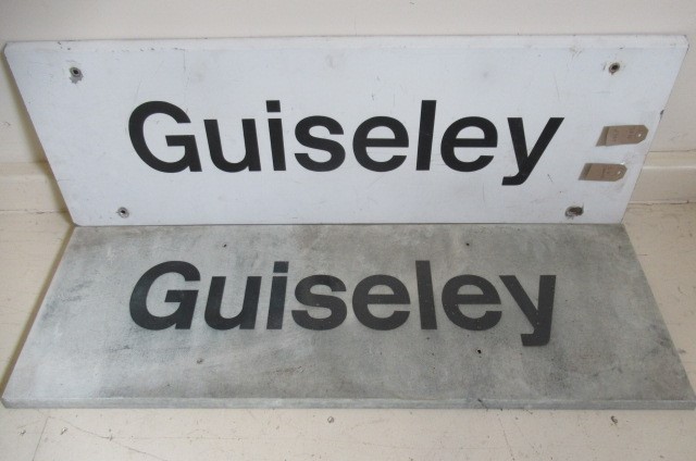 A 1970's B.R. station name board "Guiseley" 28 boards Image