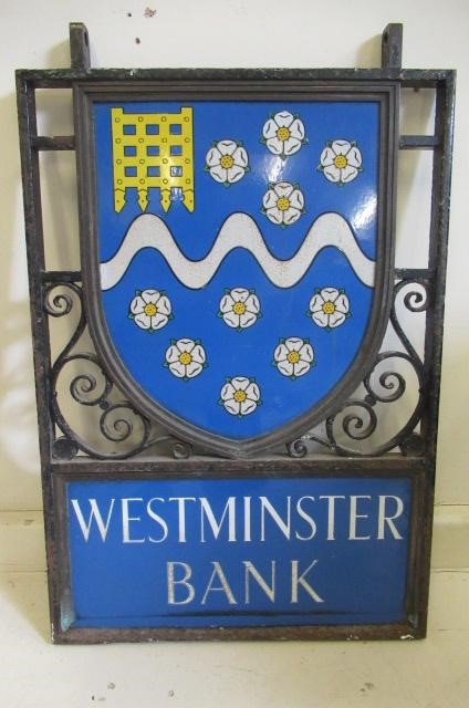 A Midland Bank sign and Westminster Bank sign Image