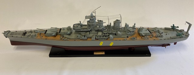 Well-made scale model of the United States of America Navy Battleship Missouri Image