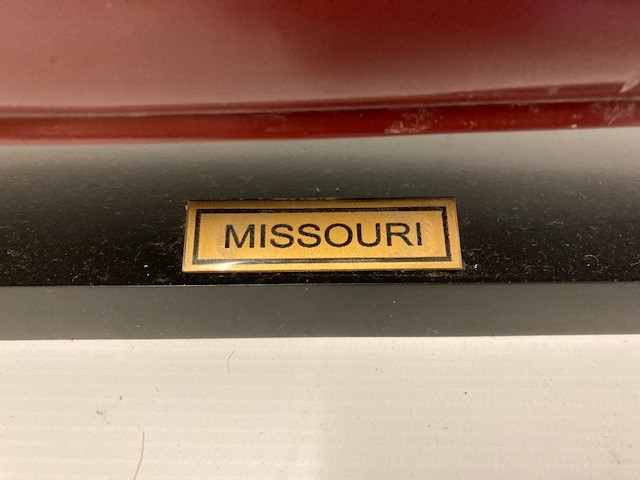 Well-made scale model of the United States of America Navy Battleship Missouri Image